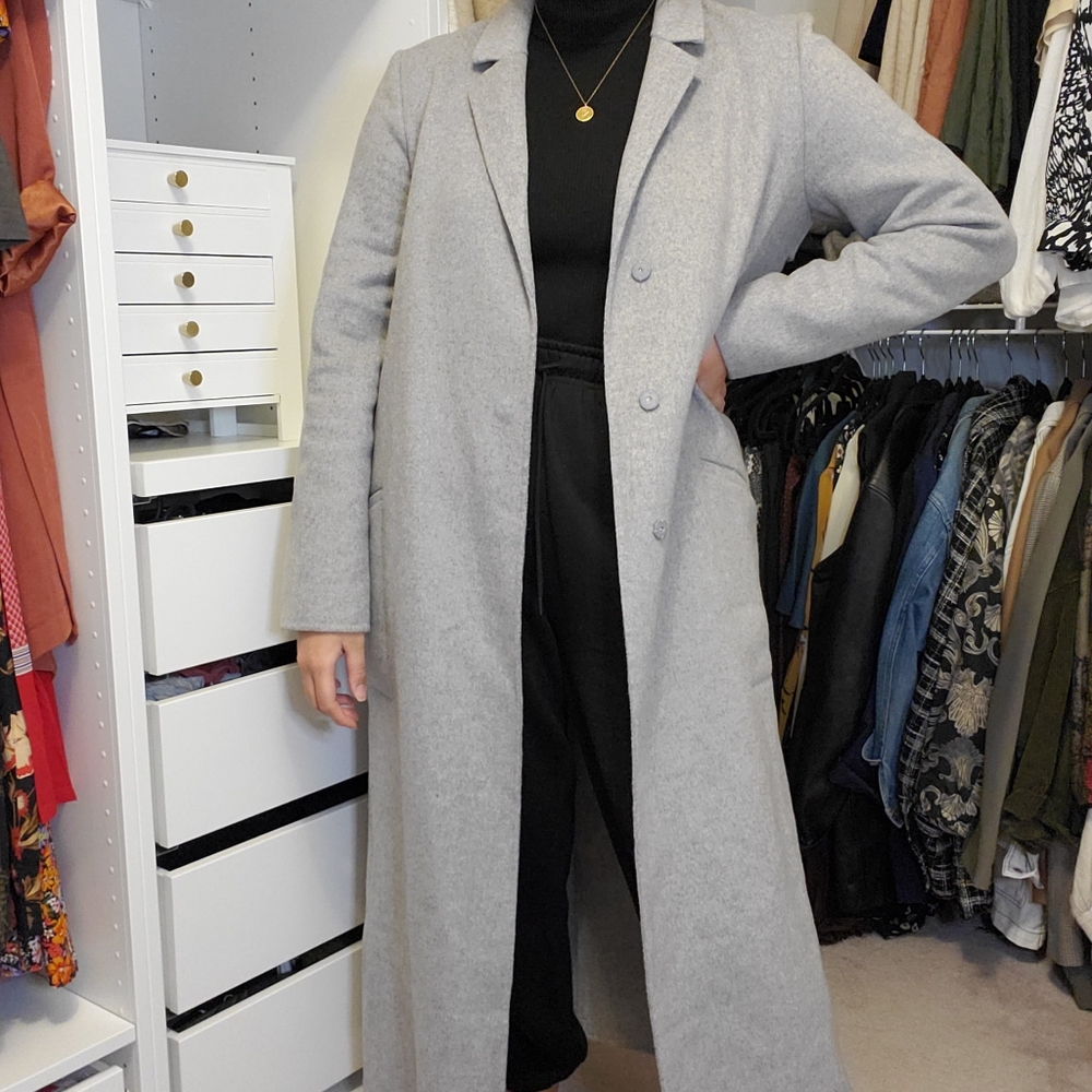 Tom Tailor Womens Long Grey Pea Coat